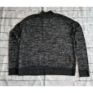 RAG & BONE Women's Heather Gray & Black Mock Neck Long‎ Sleeve Pullover Size S